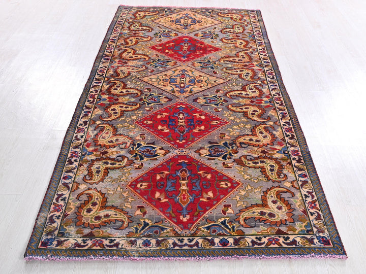 a rug is laying on the floor in a room