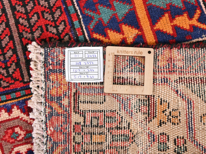 a close up of a rug with a tag on it