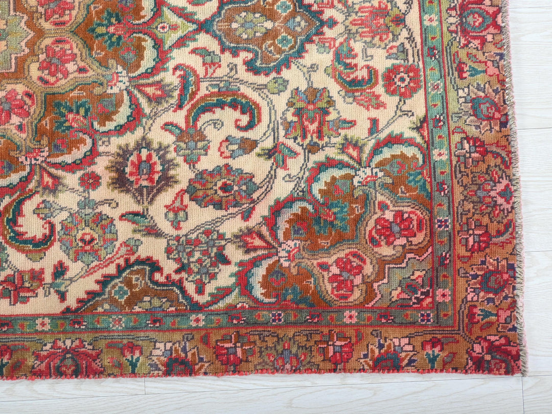 a large oriental rug on a white background