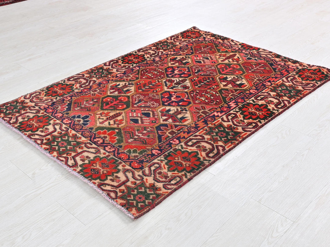 a rug is laying on the floor in a room