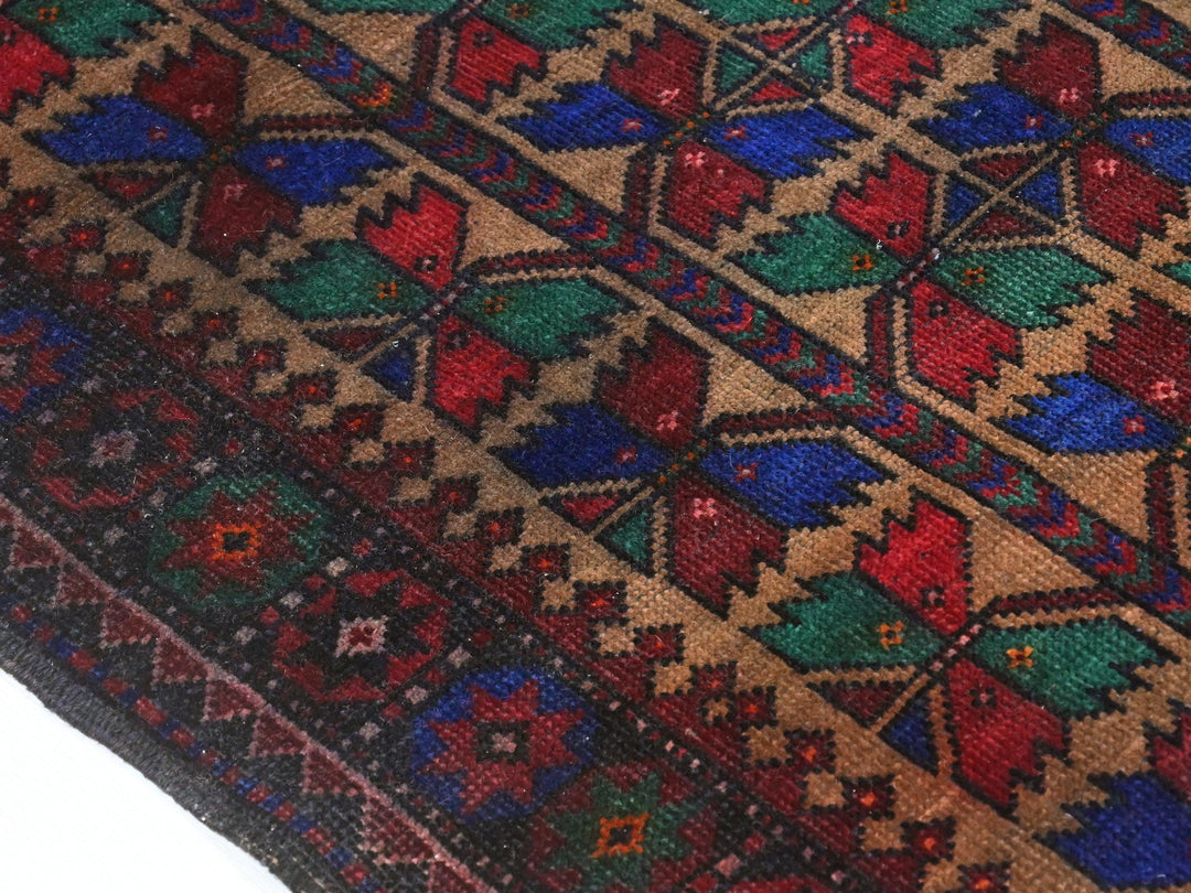 a close up of a rug on a white surface