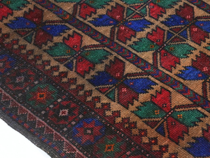 a close up of a rug on a white surface