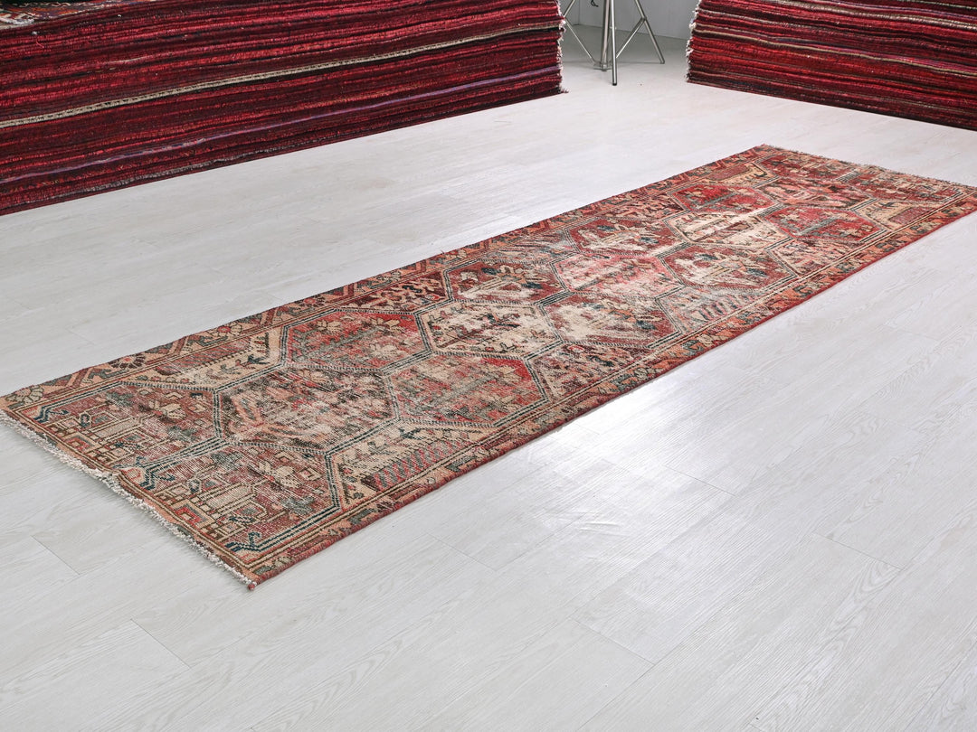 a rug is laying on the floor in a room