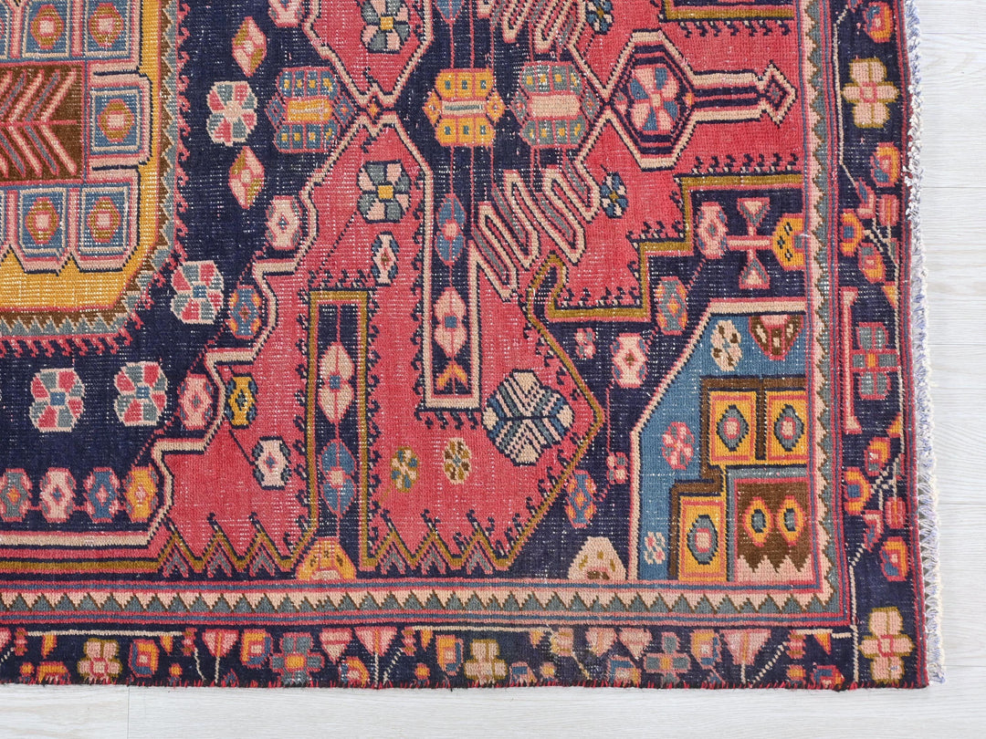a colorful rug with a pattern on it