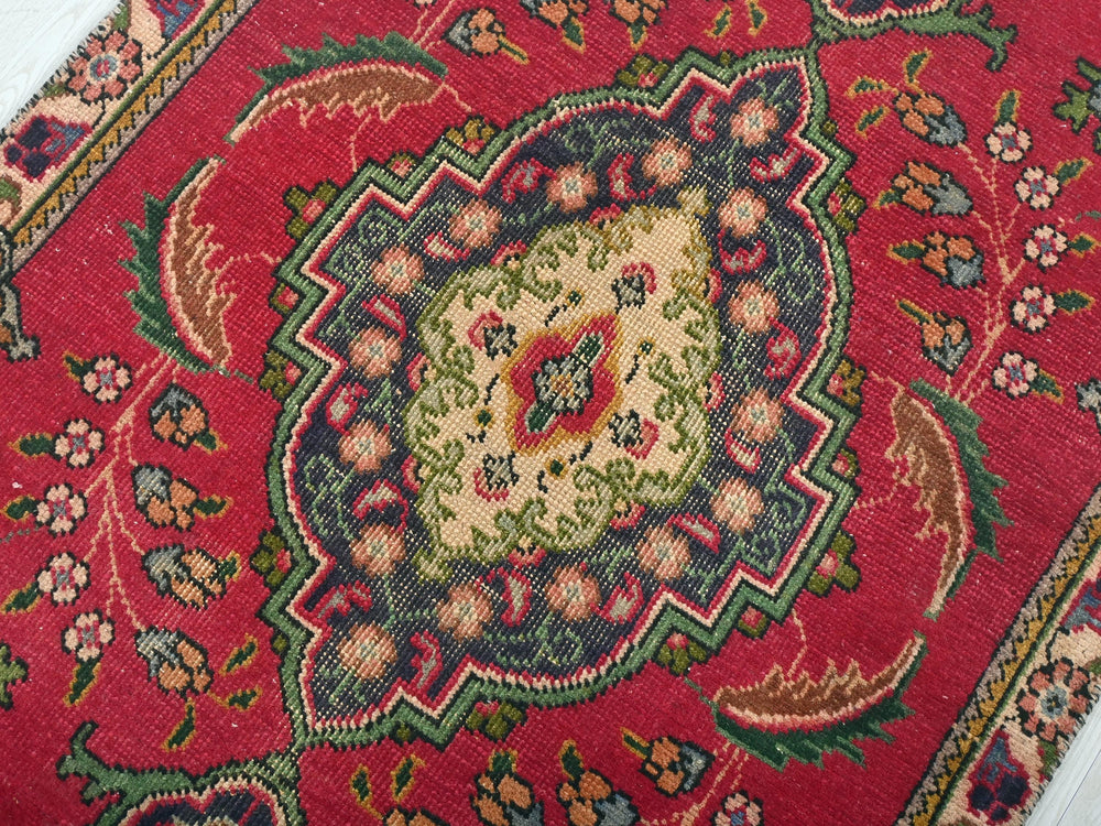a close up of a rug on the floor