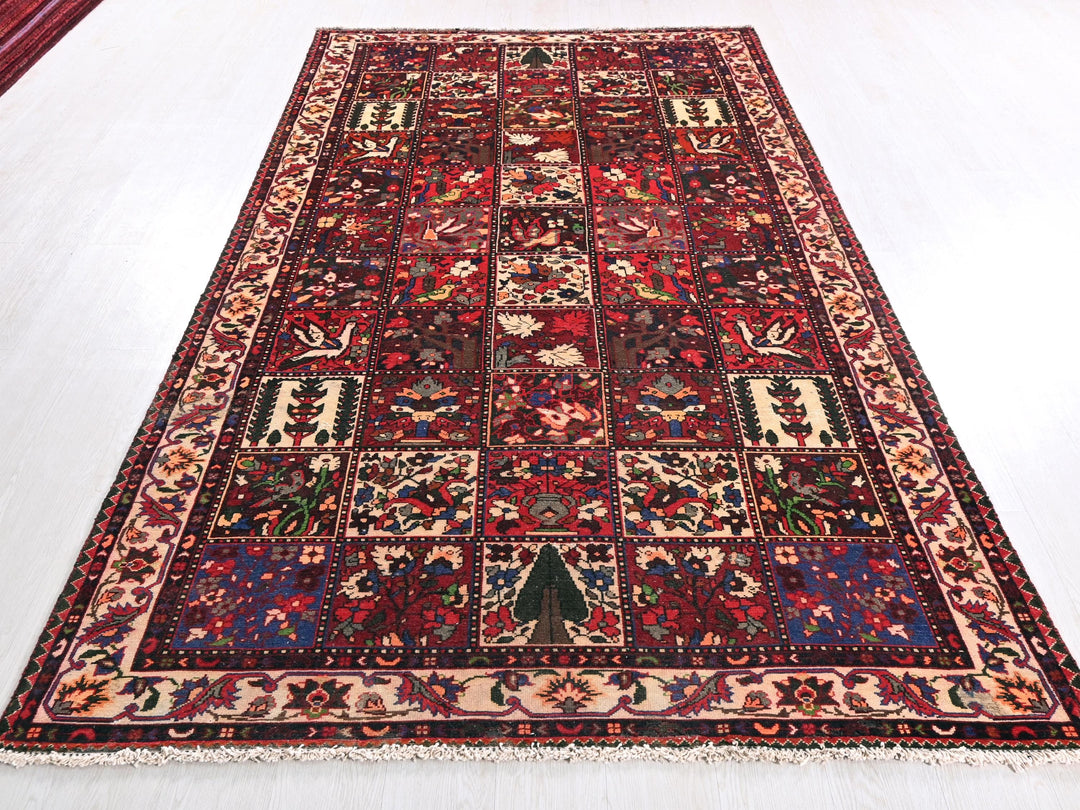 a large oriental rug is laying on the floor