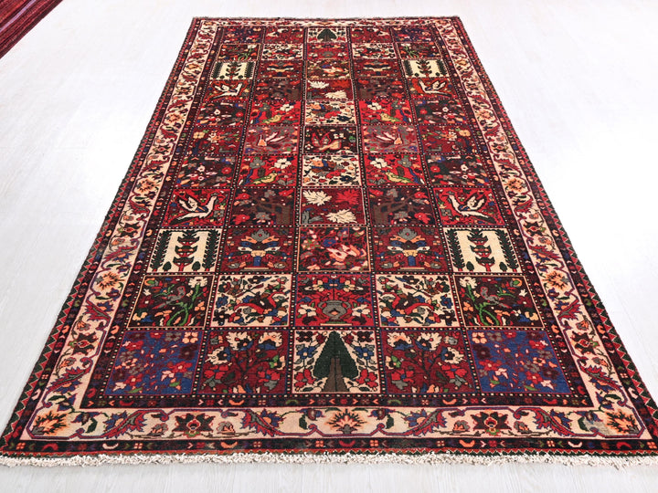 a large oriental rug is laying on the floor