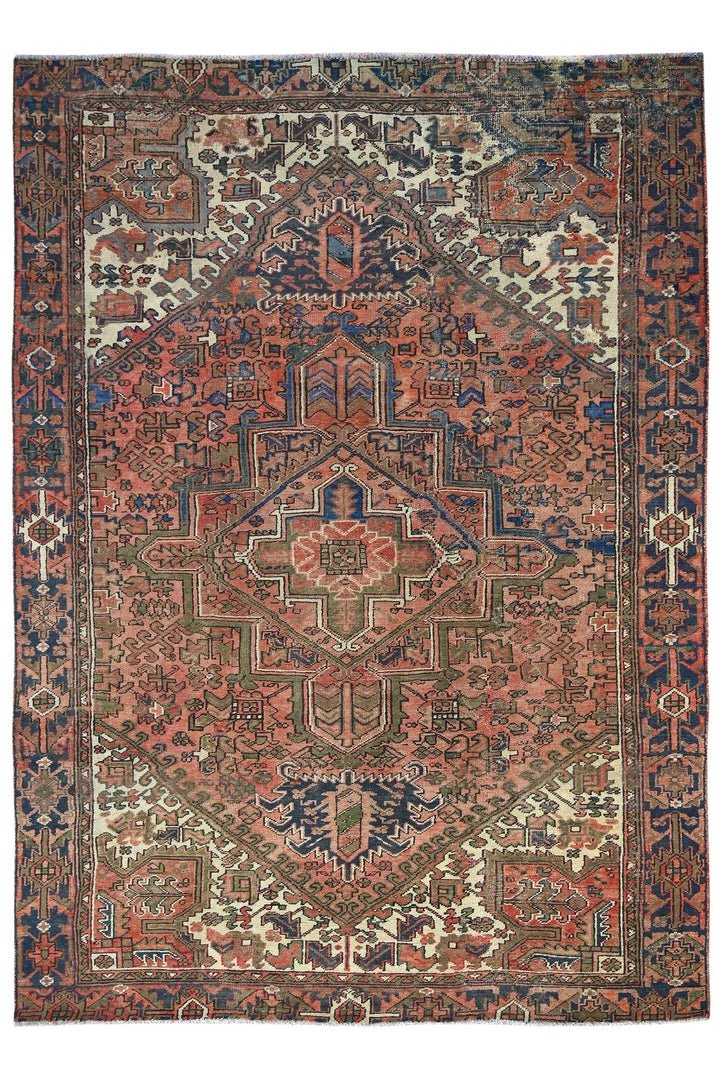 red Large rug 7' 2" x 9' 11"