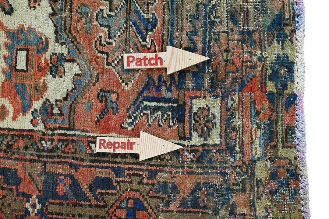 red Large rug 7' 2" x 9' 11"