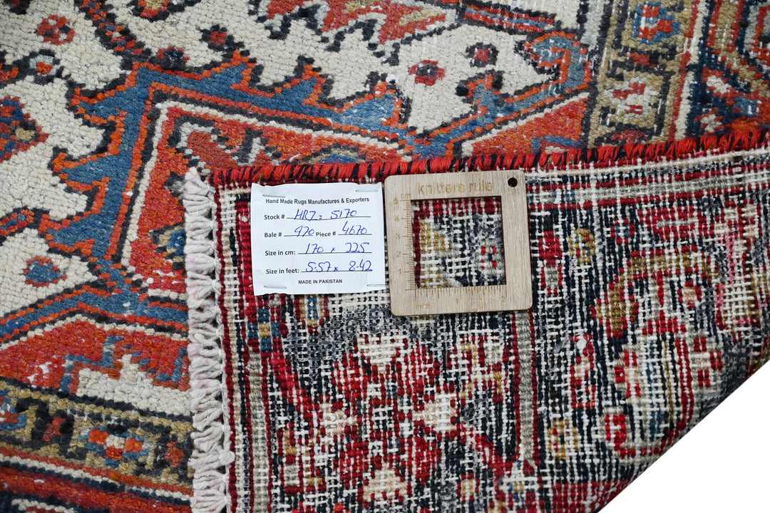 red Medium rug 5' 7" x 8' 4"