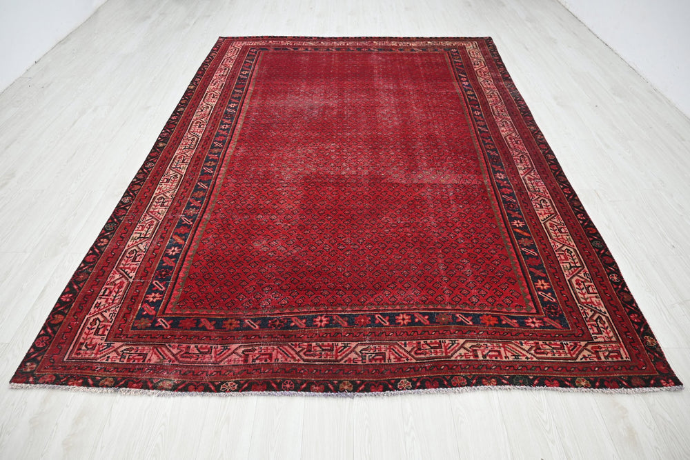 red Large rug 7' 3" x 10' 4"