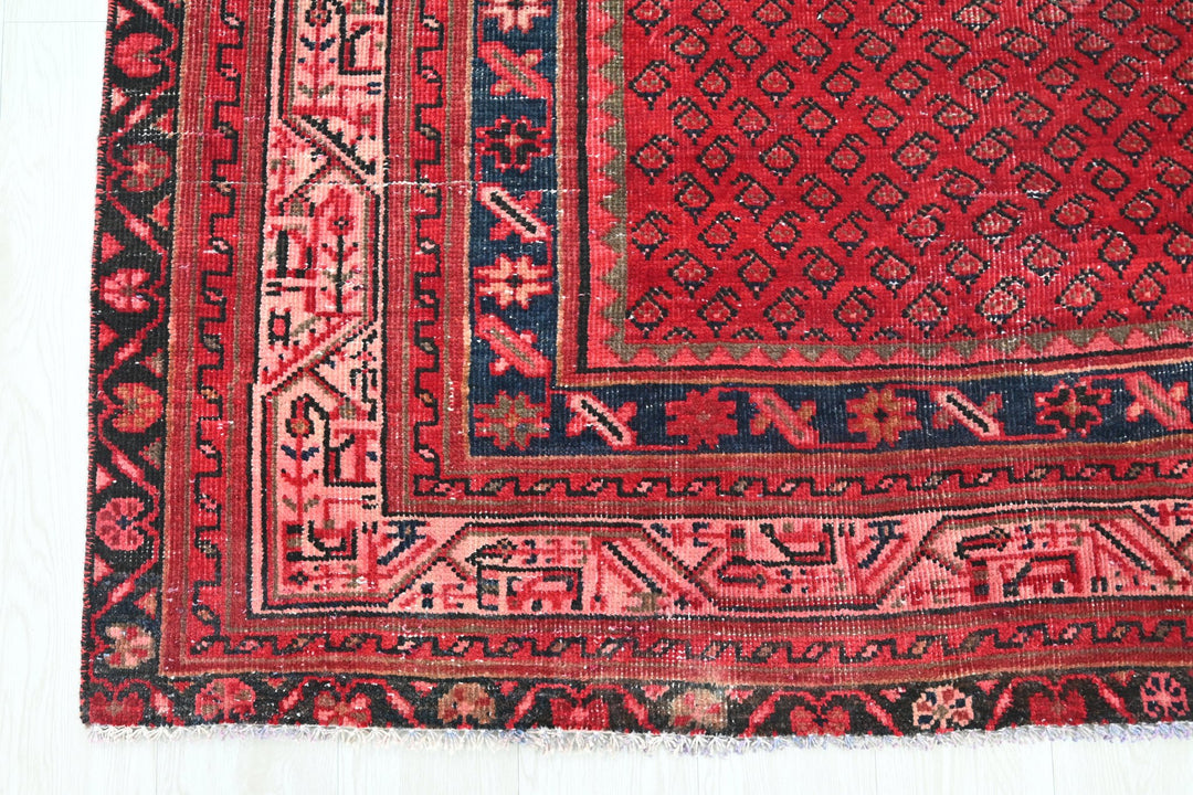 red Large rug 7' 3" x 10' 4"