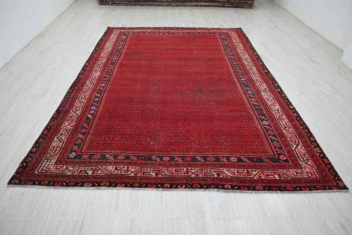 red Large rug 7' 3" x 10' 4"