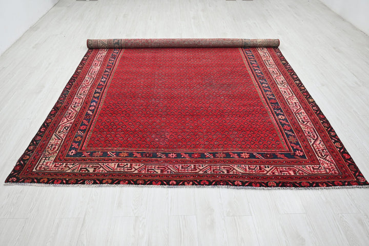 red Large rug 7' 3" x 10' 4"