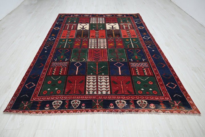 red Medium rug 6' 5" x 9' 1"
