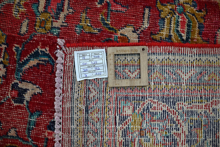 red Large rug 7' 0" x 11' 3"