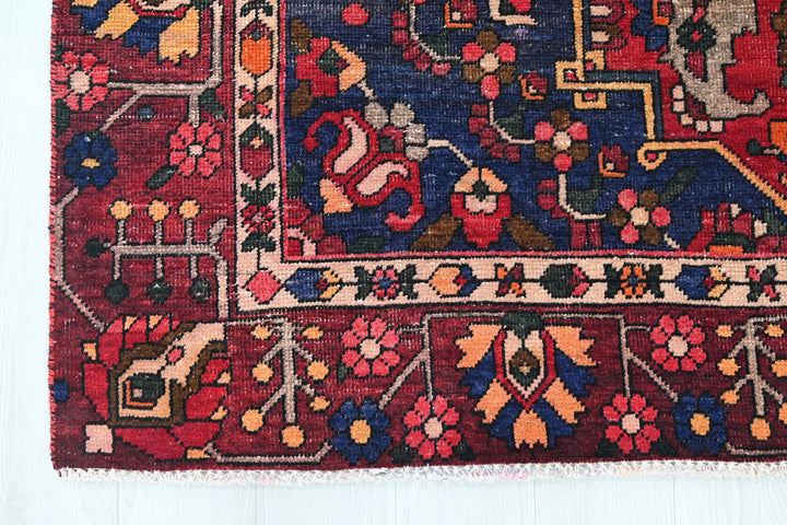 red Medium rug 6' 0" x 9' 3"