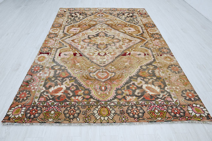 brown Medium rug 6' 0" x 9' 2"