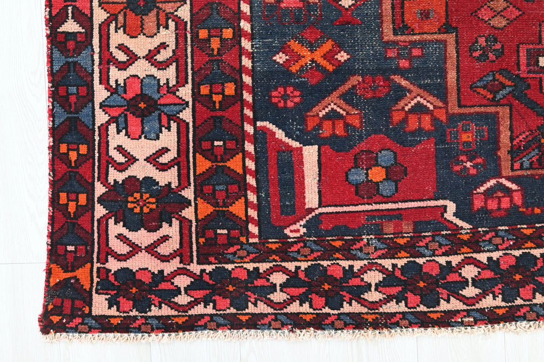 red Medium rug 9' 3" x 6' 3"