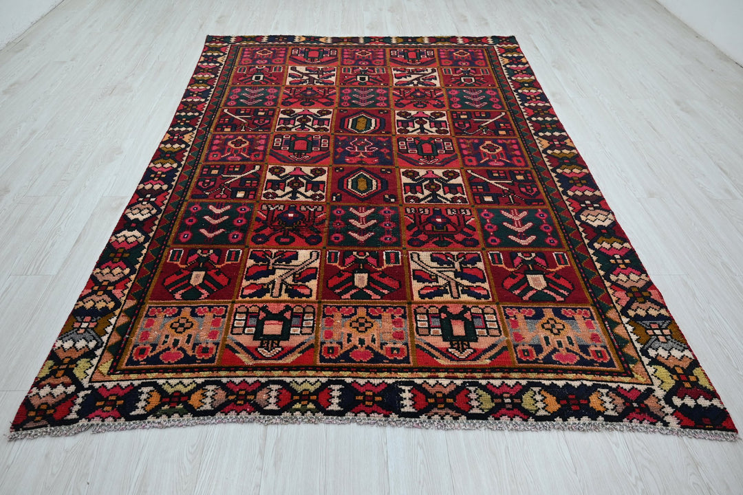 red Medium rug 6' 2" x 9' 0"