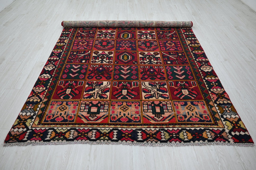 red Medium rug 6' 2" x 9' 0"
