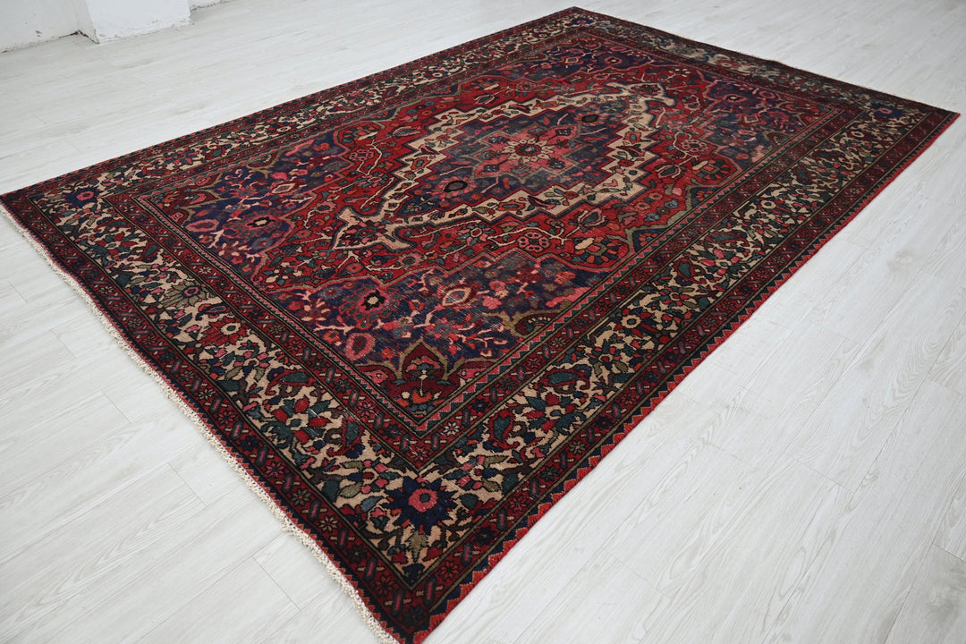 red Large rug 6' 9" x 9' 11"