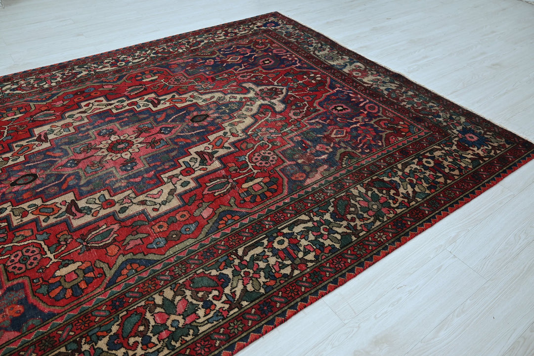 red Large rug 6' 9" x 9' 11"