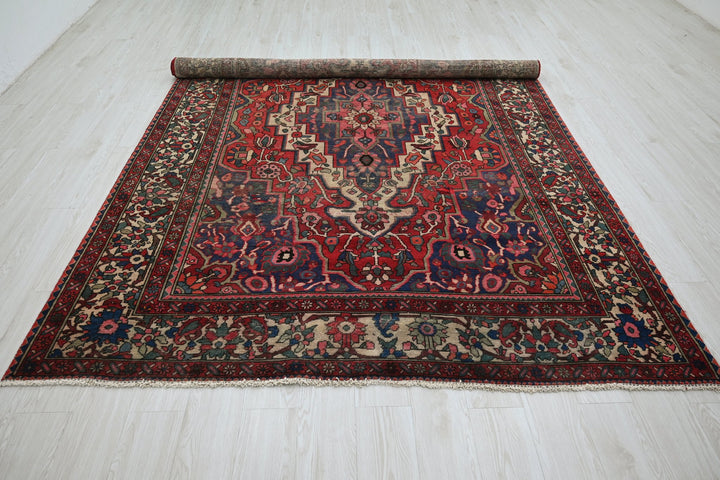 red Large rug 6' 9" x 9' 11"