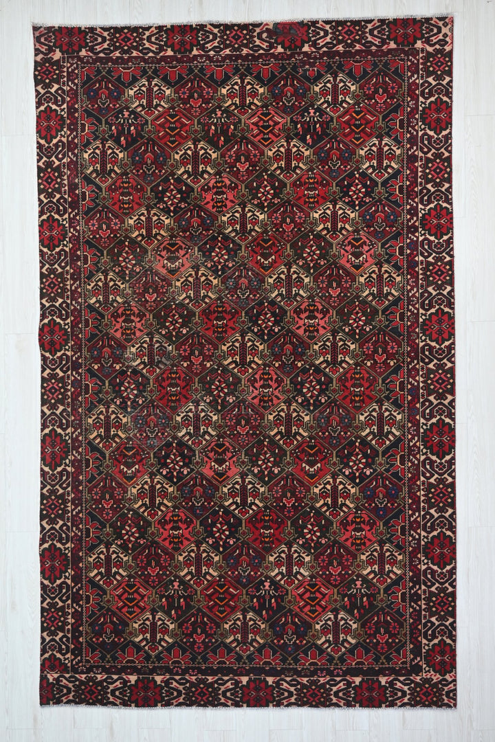 red Large rug 6' 3" x 10' 2"