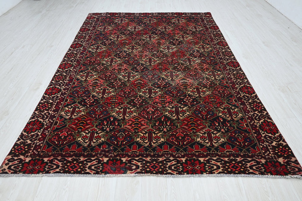 red Large rug 6' 3" x 10' 2"
