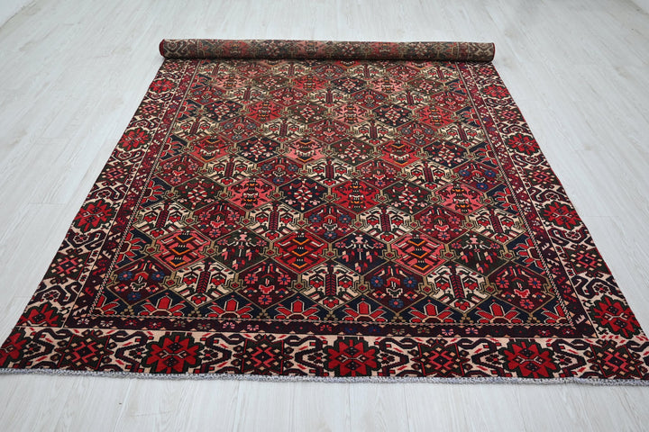 red Large rug 6' 3" x 10' 2"