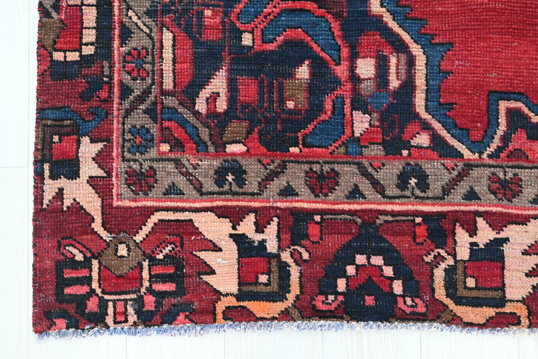 red Medium rug 5' 10" x 9' 1"