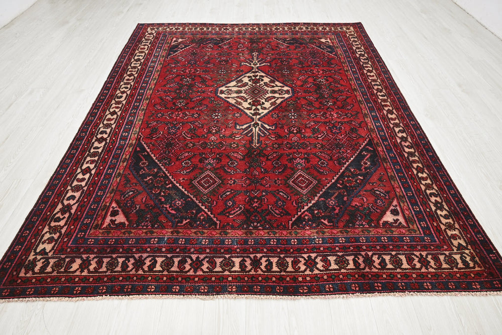 red Large rug 6' 8" x 9' 1"