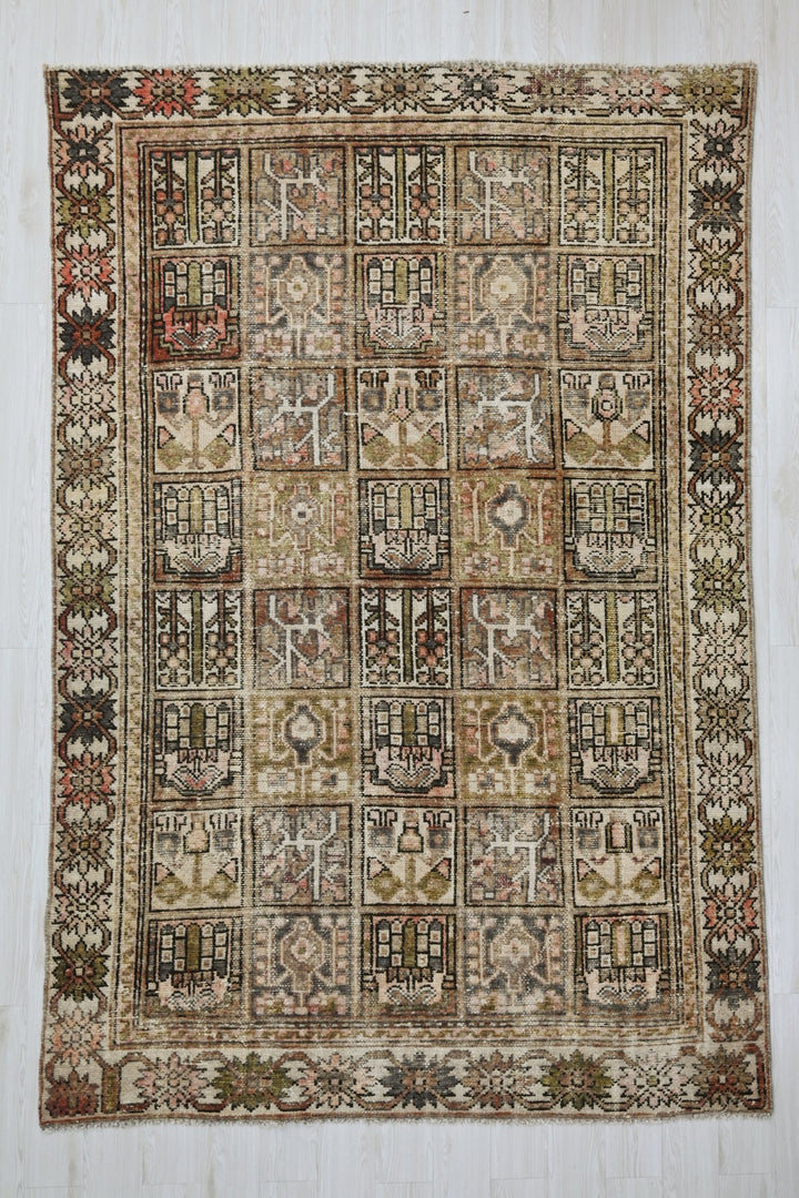 brown Medium rug 6' 3" x 9' 2"