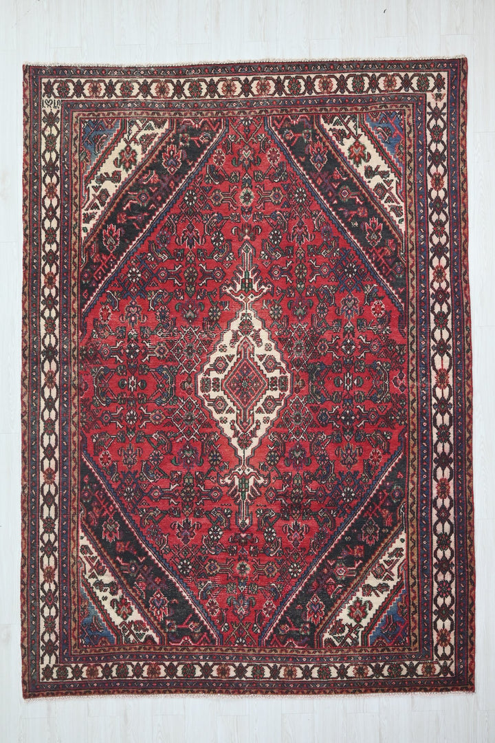 red Large rug 6' 11" x 9' 10"