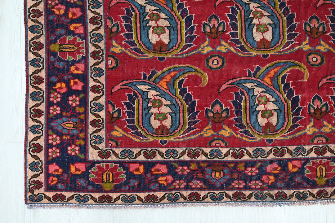 red Large rug 6' 10" x 9' 11"