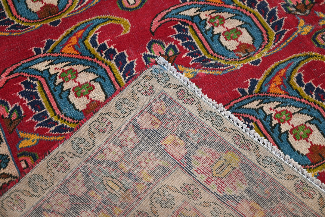 red Large rug 6' 10" x 9' 11"