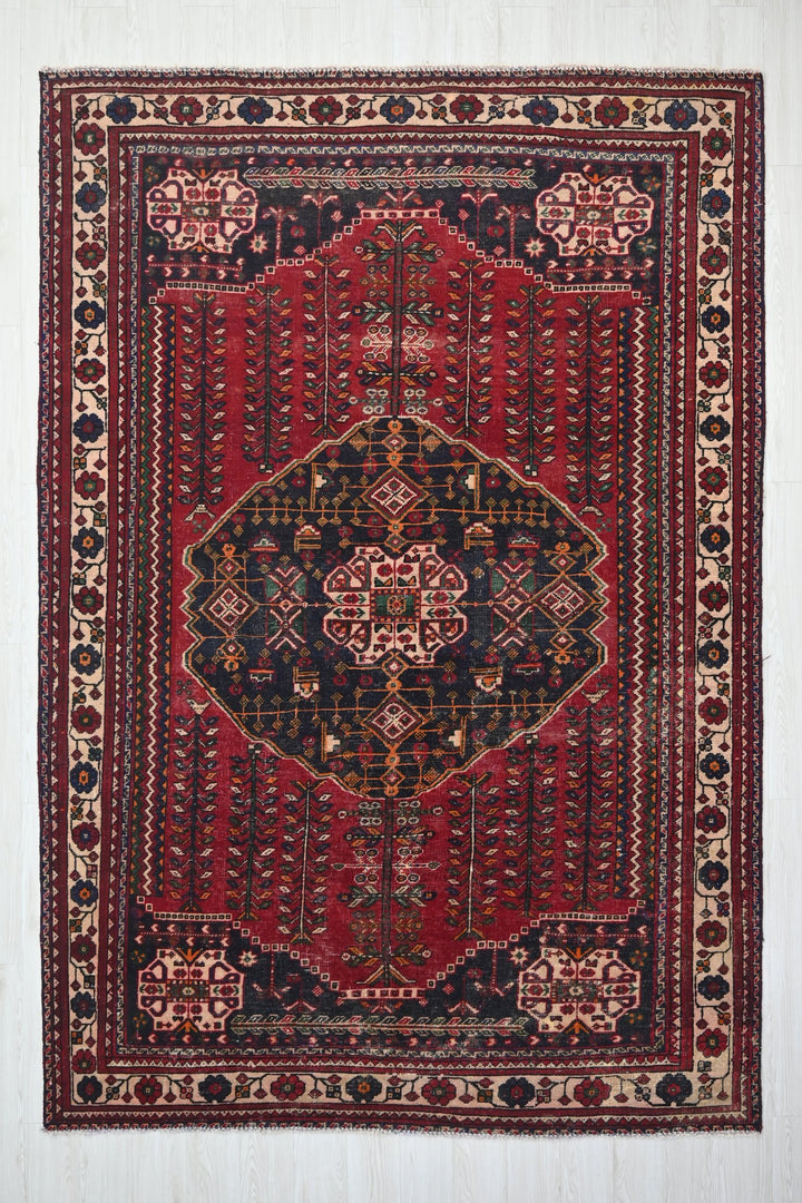 red Large rug 6' 9" x 10' 0"