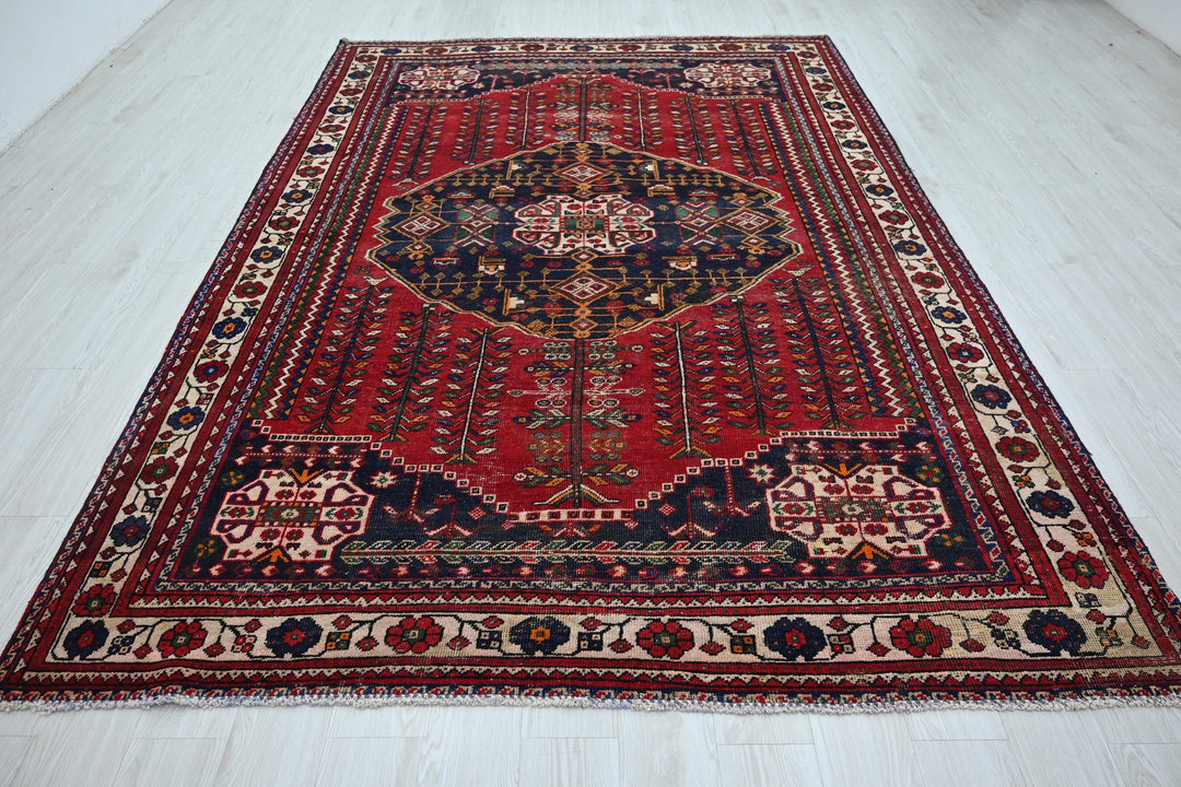 red Large rug 6' 9" x 10' 0"
