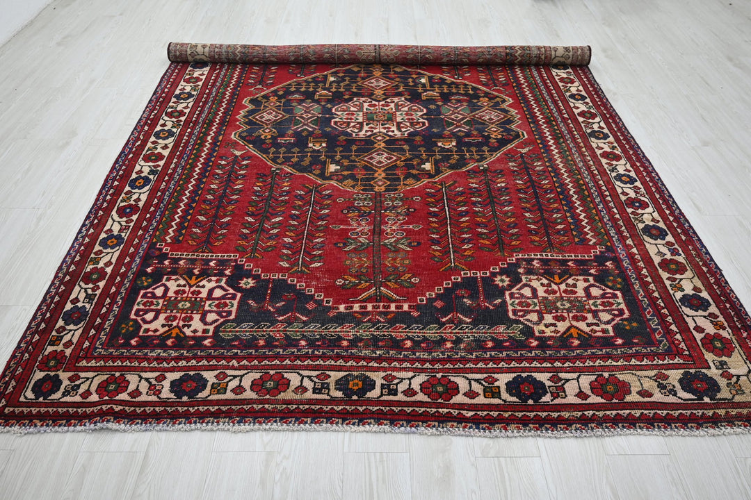 red Large rug 6' 9" x 10' 0"