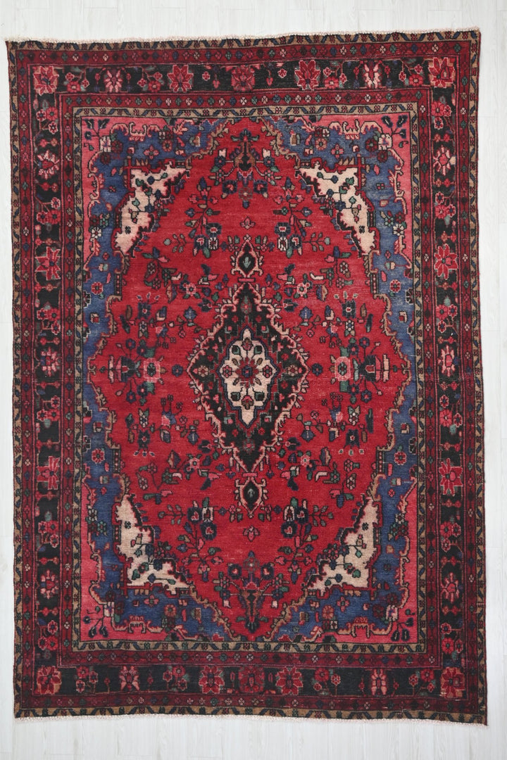 red Large rug 6' 9" x 9' 6"