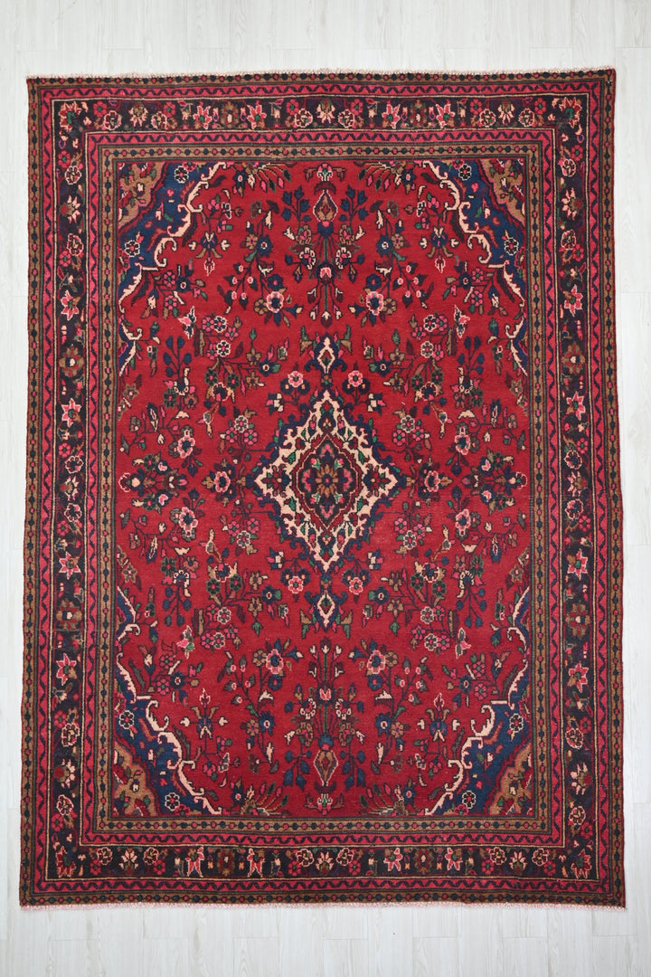 red Large rug 6' 9" x 9' 7"