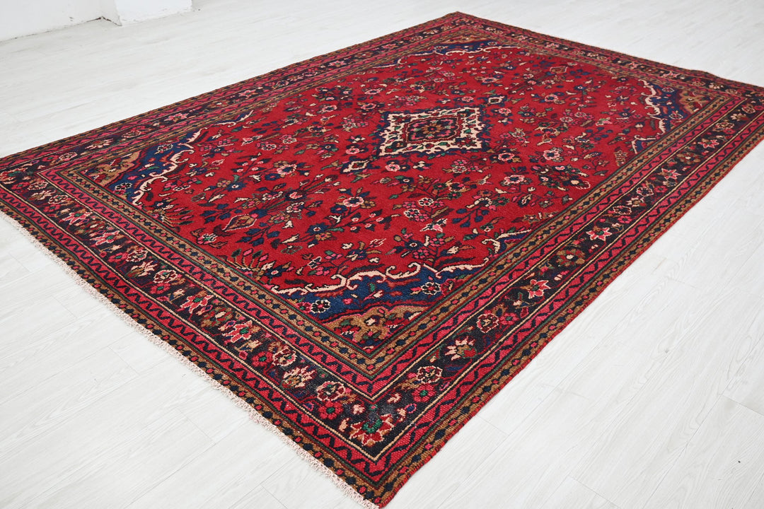 red Large rug 6' 9" x 9' 7"
