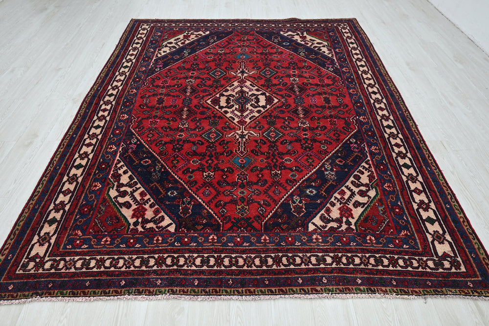 red Large rug 6' 9" x 9' 5"