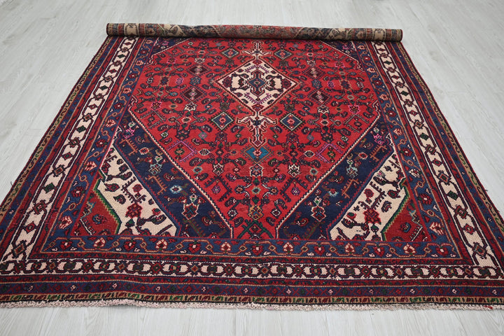 red Large rug 6' 9" x 9' 5"