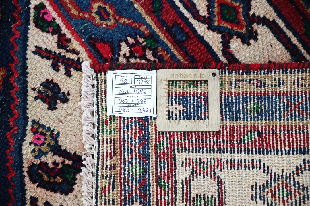 red Large rug 6' 9" x 9' 5"