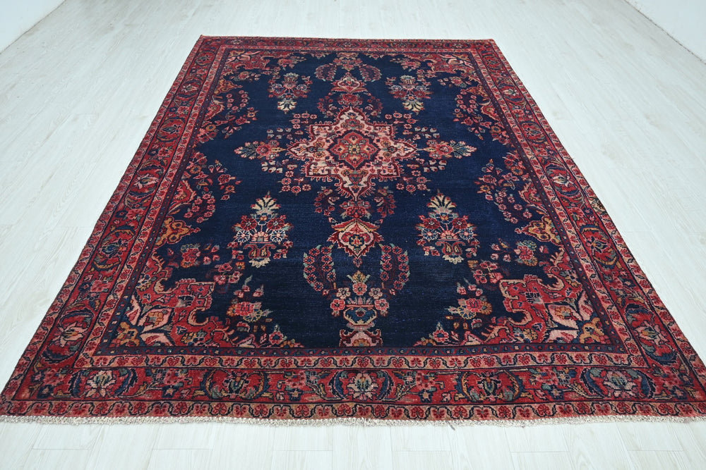 blue Medium rug 6' 6" x 9' 4"