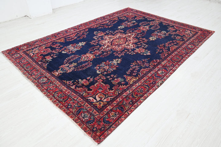 blue Medium rug 6' 6" x 9' 4"