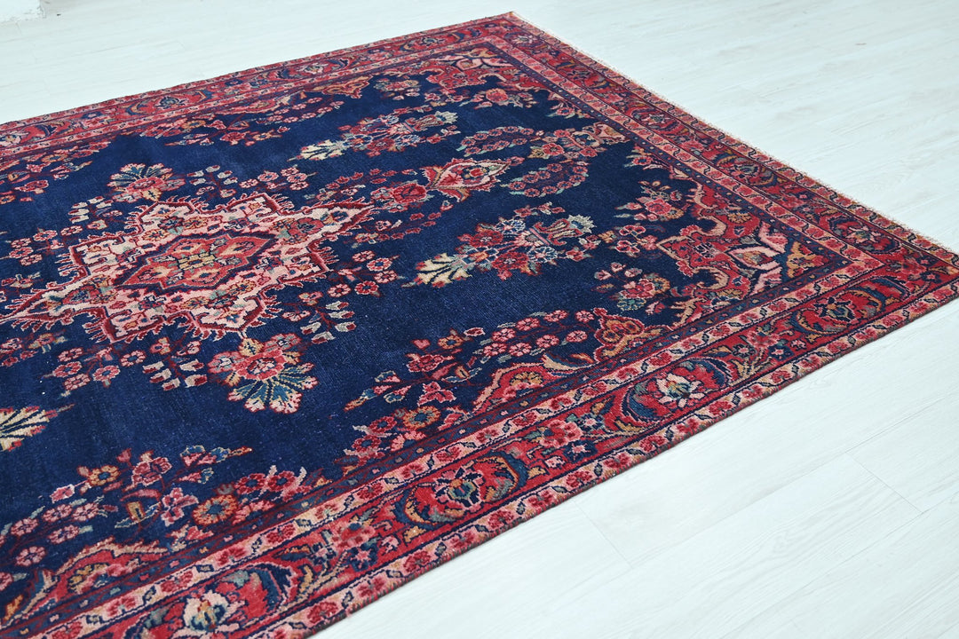 blue Medium rug 6' 6" x 9' 4"
