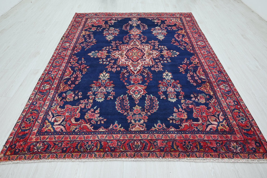 blue Medium rug 6' 6" x 9' 4"